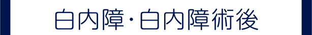 白内障・白内障術後